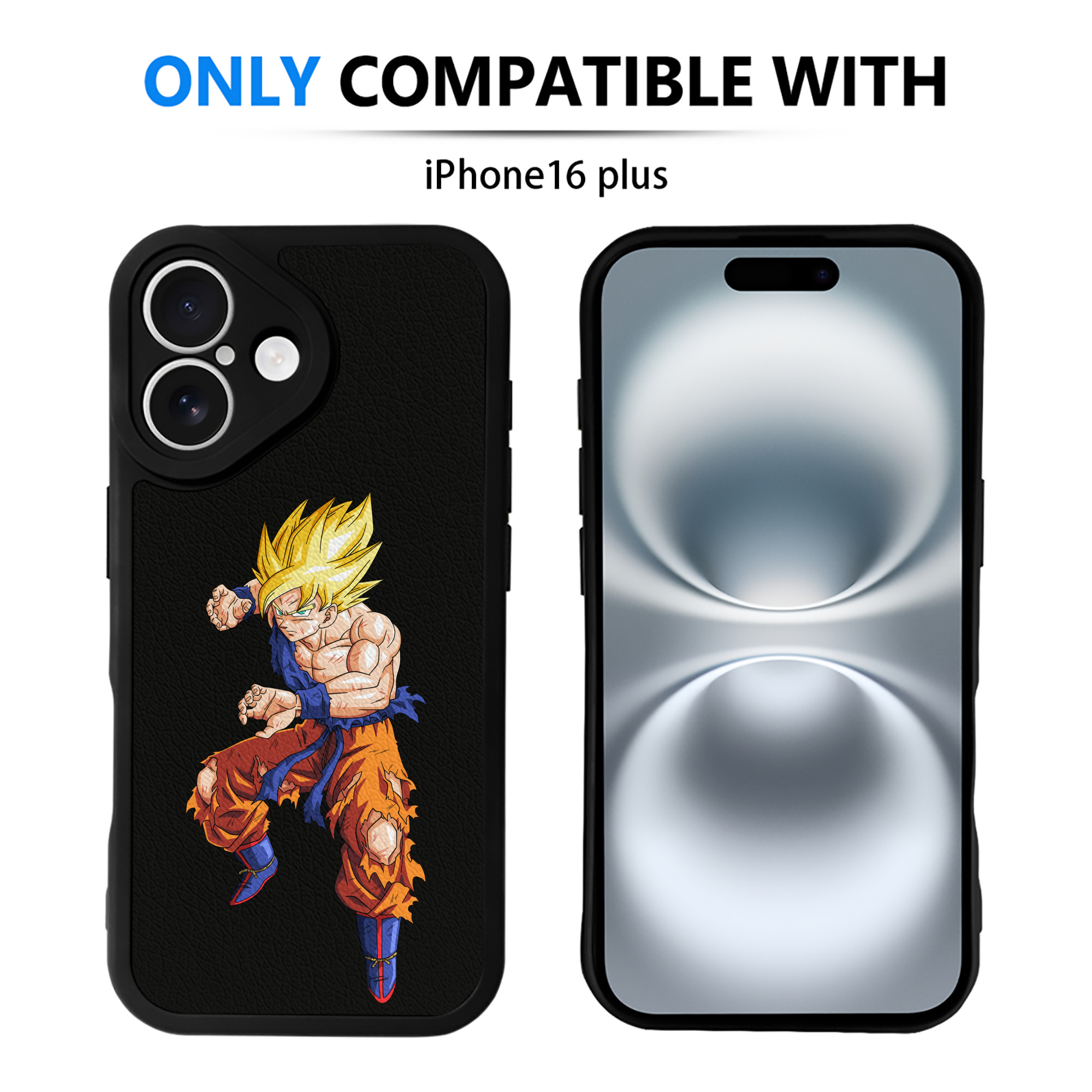 （画像用） ドラゴンボール 孫悟空（そん ごくう）Son Goku カカロット DRAGON BALL Kakarotto 【iPhone 16シリーズ対応】シリコンスマホケース（レザー調） 材質：シリコン